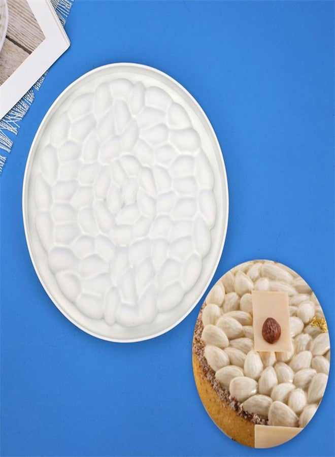 mostsom Silicone Molds Almond Chocolate Mold Candy Molds for Baking Sweet Treats,Cake Handmade Soap Candles for Christmas Party, Home Baking (Almonds F1_8x8x0.8 inch) - Image 4