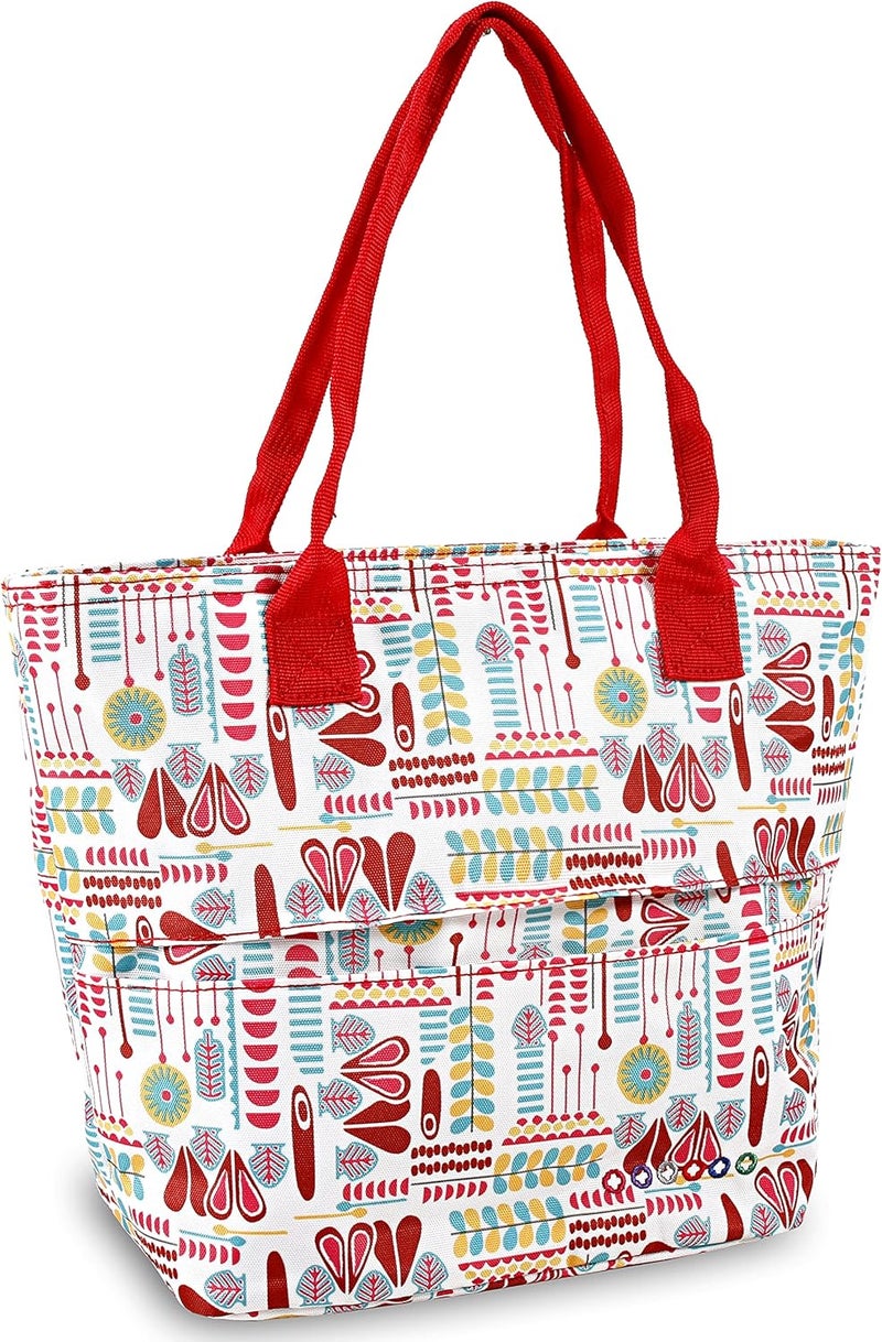 J World New York J World Lola Lunch Tote Bag Cute Insulated LunchBox for Women  Teen Girls Heart Factory  - Image 1