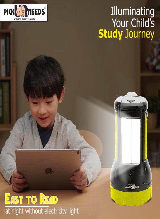 اختر احتياجاتك مصباح بحث قابل لإعادة الشحن بعيد المدى بقوة 50 واط مع أنبوبين جانبيين للطوارئ (أصفر) - Image 5