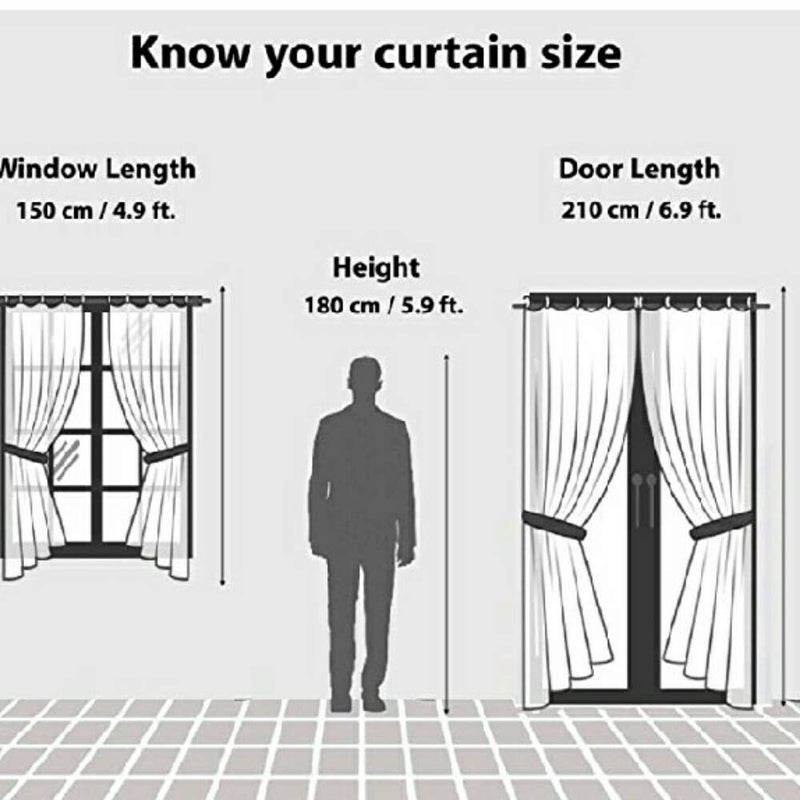 BRANDOMM Crystal Sheer Polyester Net Transparent Curtains Parda for Window White 5ft  - Image 4