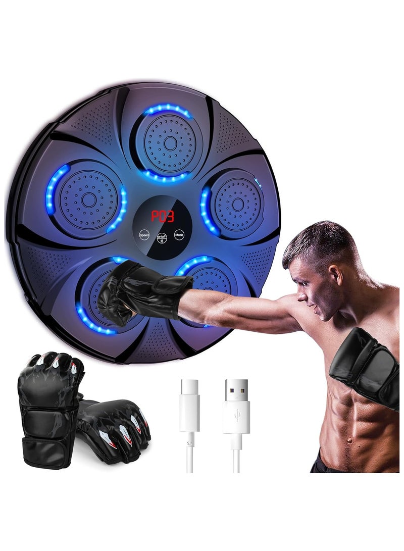 بيتشو آلة الملاكمة الموسيقية، معدات تدريب اللكم الذكية المثبتة على الحائط للأطفال والكبار في المنزل، وصالة الألعاب الرياضية الداخلية - Image 1
