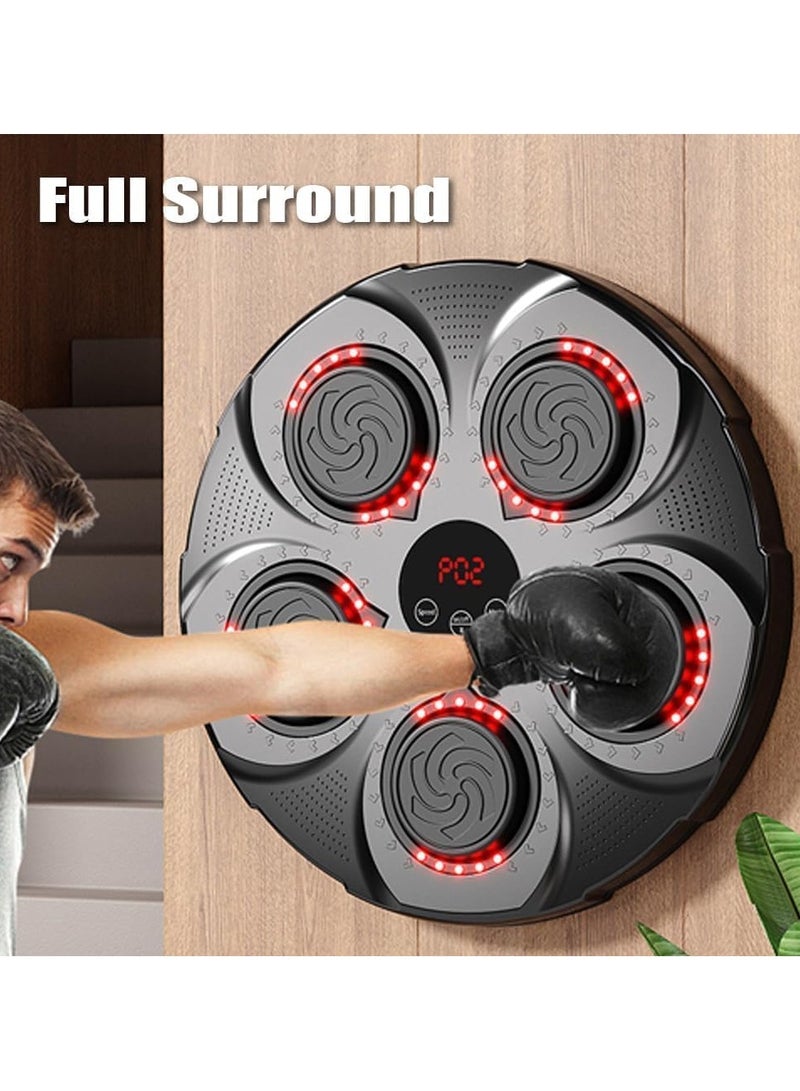 بيتشو آلة الملاكمة الموسيقية، معدات تدريب اللكم الذكية المثبتة على الحائط للأطفال والكبار في المنزل، وصالة الألعاب الرياضية الداخلية - Image 4