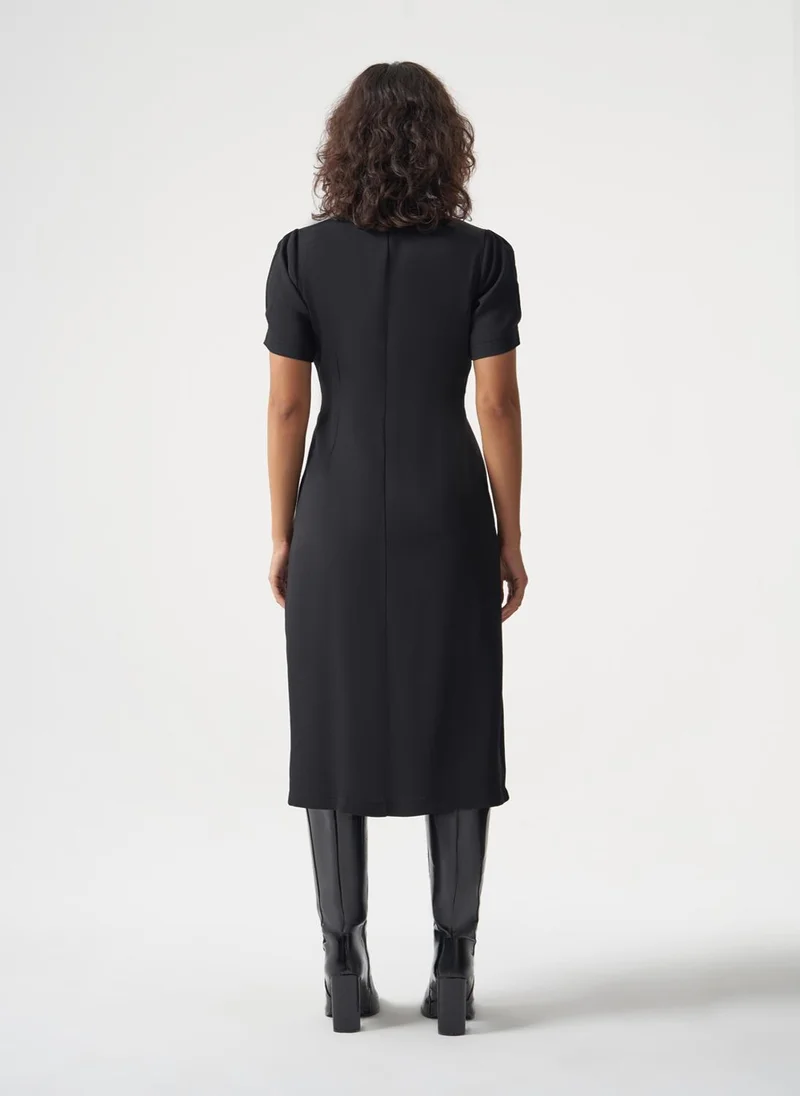 MIZALLE Zippered Midi Dress
