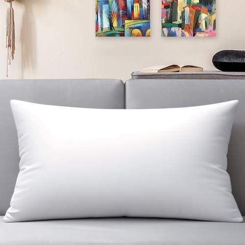 JIEITIVE Throw Pillow Inserts Hypoallergenic Premium Pillow Stuffer Square Form for Decorative Pillow Covers Cushion Set of 1-12 x 20 Inches - Image 5