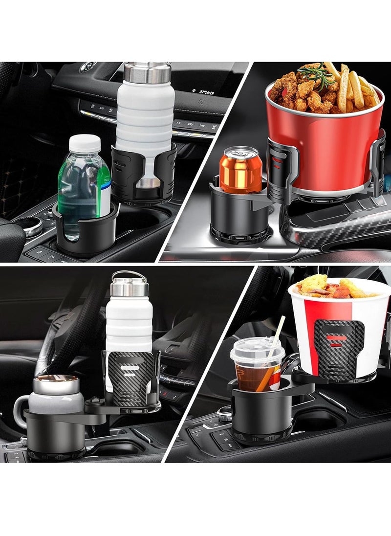 ET-LIFE - Car Cup Holder Expander,2 in 1 Expandable Cup Holder for Car with Locking Function and 360° Rotating - Image 1
