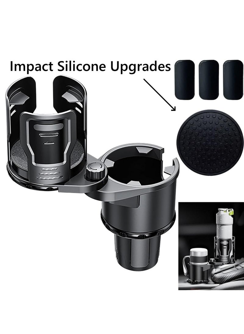 ET-LIFE - Car Cup Holder Expander,2 in 1 Expandable Cup Holder for Car with Locking Function and 360° Rotating - Image 1