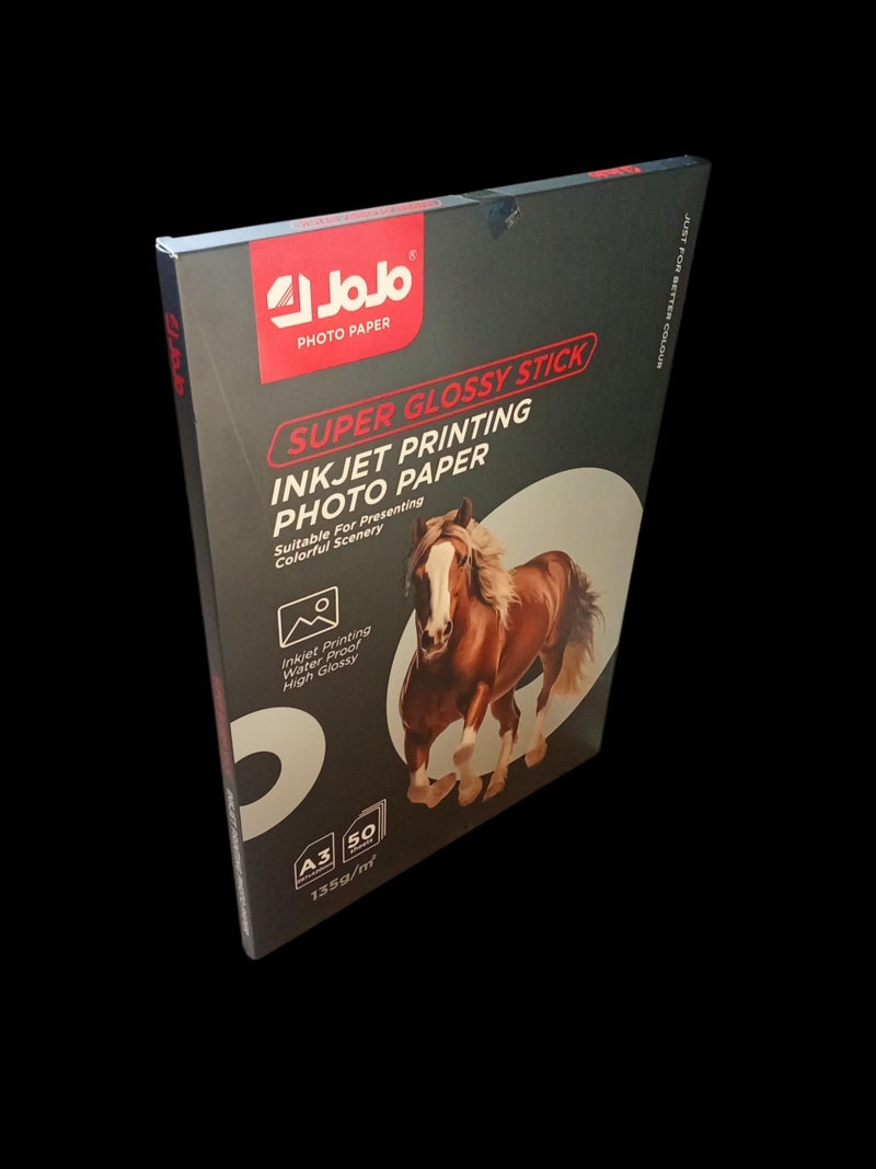 JOJO Sticker Photo Paper, 135 gsm, 50 Sheets, A3, high qulaity - Image 2