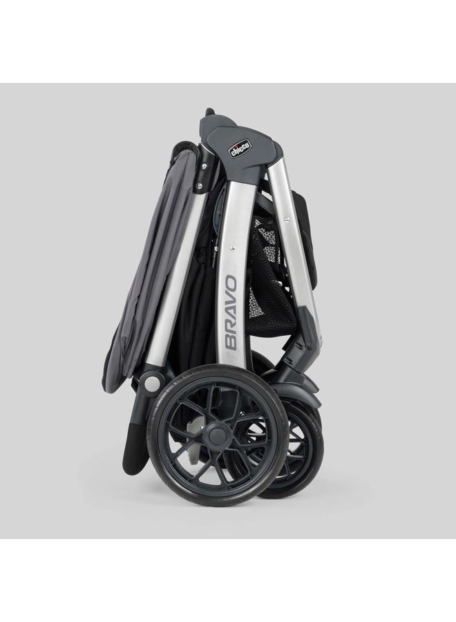 Chicco 3-in-1 Trio Travel System, Quick-Fold Stroller, KeyFit 30 Infant Car Seat and Base, Car Seat and Stroller Combo, Camden/Black - Image 4