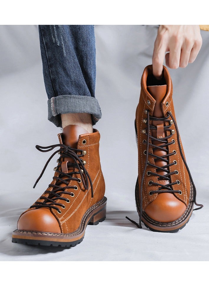 Warrior New Fashion Brown Boots  - Image 4