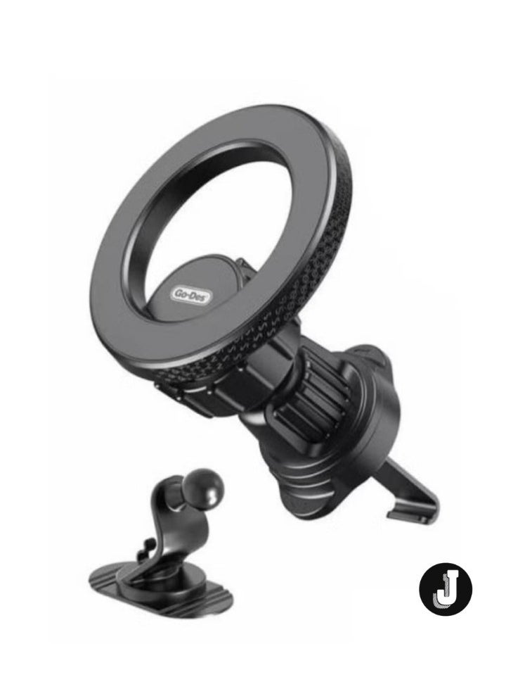 JAJEEK Magnetic Car Holder MagSafe 360° Rotatable 2-in-1 Vent & Flat Floor Phone Mount - Image 1