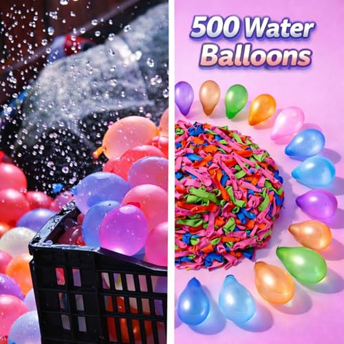 GRAPHENE Non-Toxic Vibrant Latex Colorful Holi Water Balloons Rubber 500 Pcs Multicolor pack for a Joyful Celebration Safe Eco-Friendly Rang Barse (Pack of 1) - Image 5