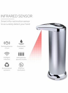 SYOSI Automatic Soap Dispenser Hand Sanitizer Dispenser Touchless Soap Dispenser Infrared Motion Sensor Stainless Steel Dish Liquid Free Auto Hand Soap Dispenser for Bathroom or Kitchen  - Image 2