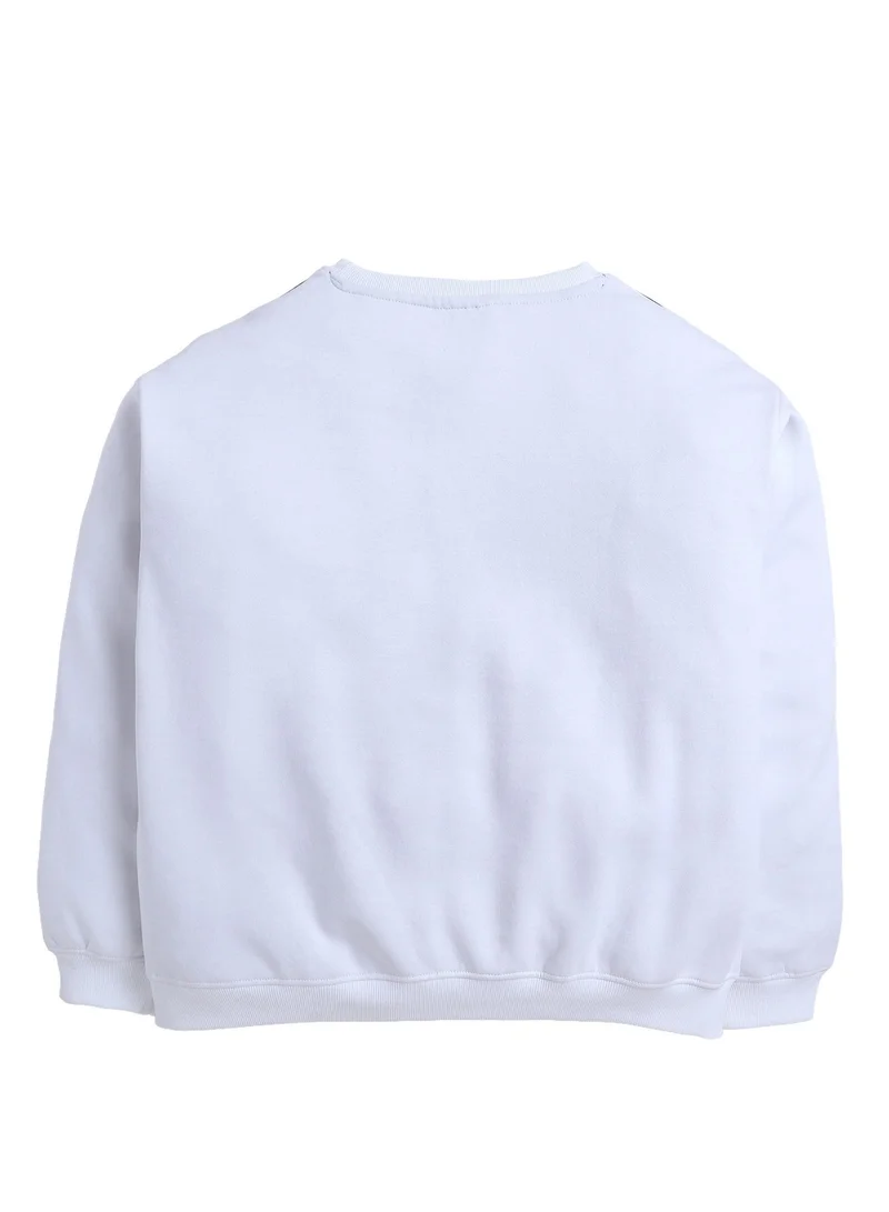 Victor And Jane  Brooklyn Graphic Sweatshirt – Off White | 100% Cotton Fleece | for Women | Best Price UAE