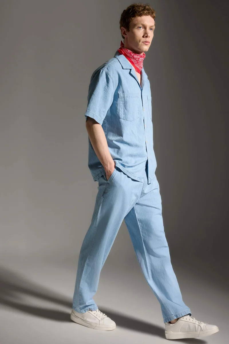ديفاكتو Soft Textured Baggy Fit Jeans