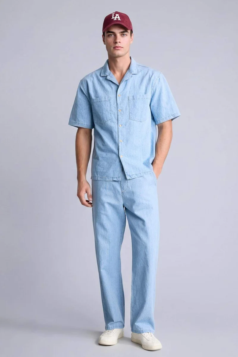 Defacto  Soft Textured Baggy Fit Jeans for Men | Best Price UAE