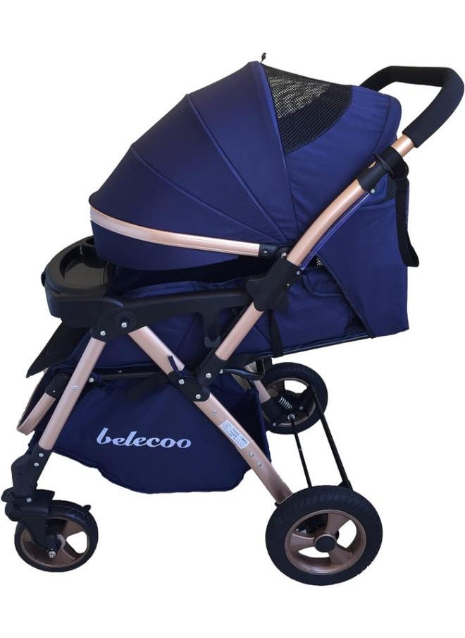 belecoo - Belico Push N Go Stroller (Navy) - Image 1