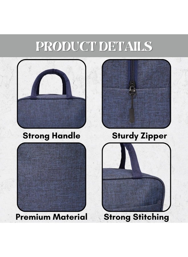 HYLOL Portable And Reusable Insulated Nylon Lunch Bags Women Work, Student Kids, Thermal Cooler Bag Picnic Organizer Storage Lunch Box - (Blue Color), 6 liter - Image 4