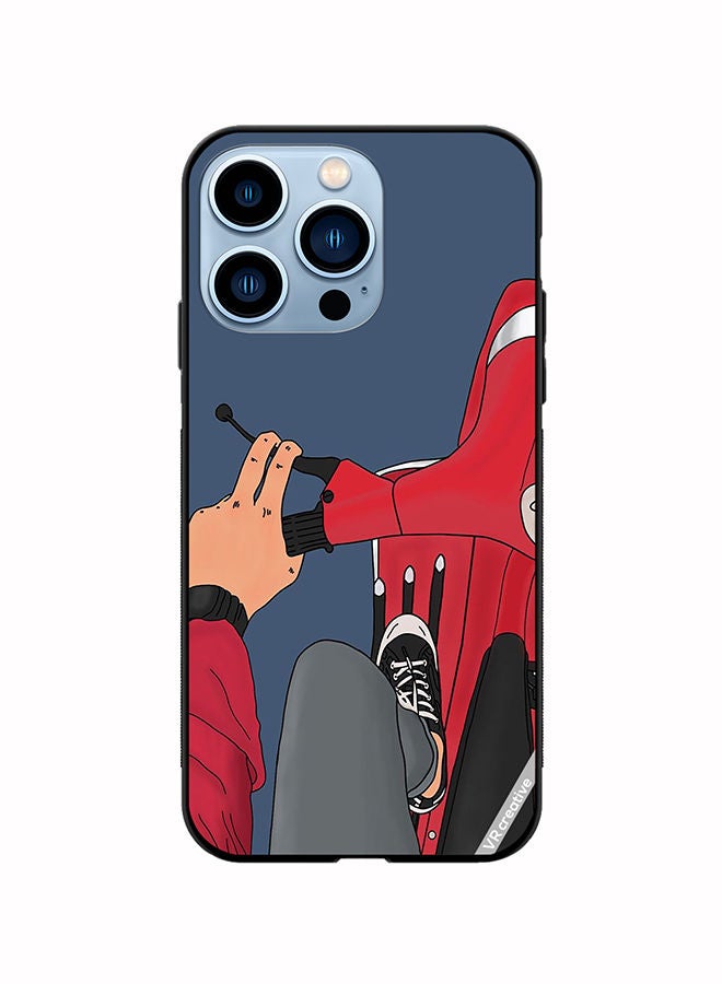 VR CREATIVE Protective Case Cover For Apple iPhone 14 Pro Cool Bike Design Multicolour - Image 1