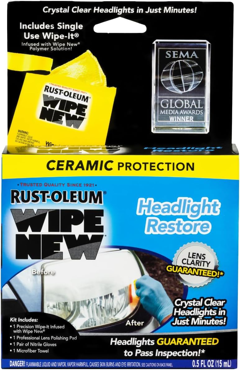 Wipe New Rust-Oleum Headlight Restore Kit, 0.5 FL OZ - Image 1