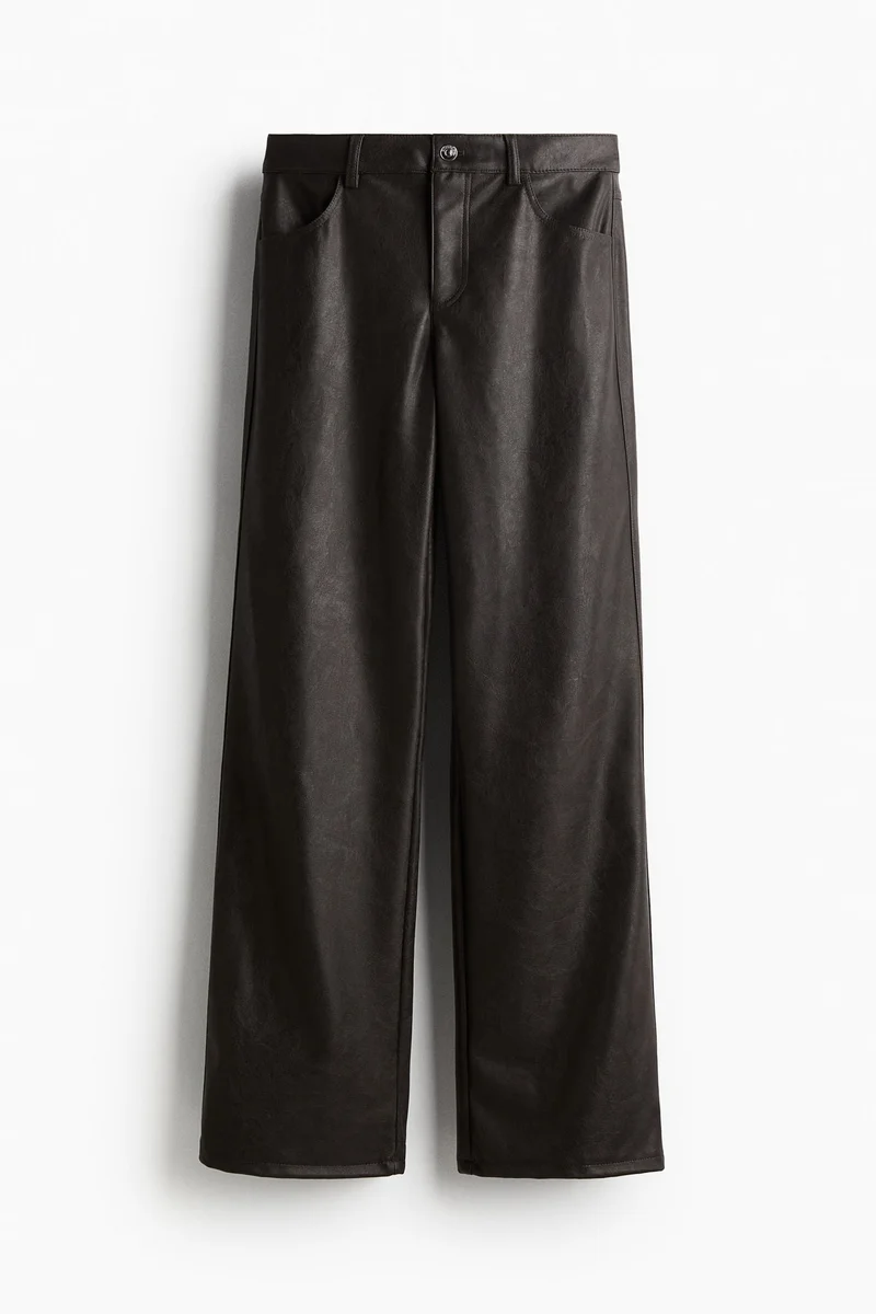 H&M Straight coated trousers