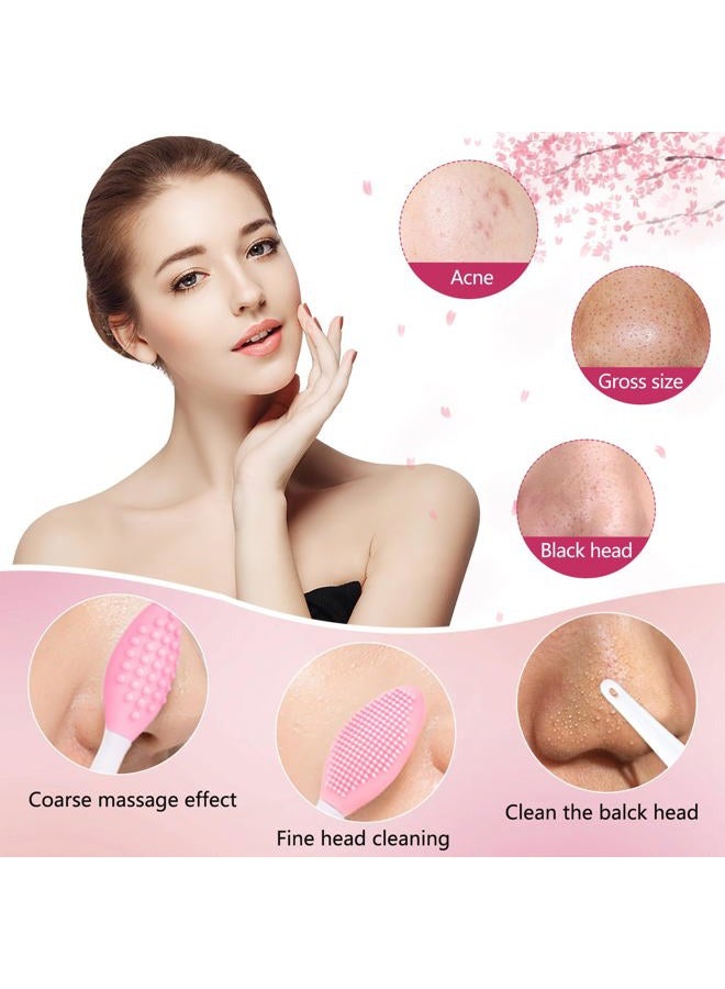 Yokilly Silicone Face Scrubber, 2pcs Exfoliating Lip Brush, 4pcs Cleansing Brush,2pcs Face Mask Brush Exfoliator Blackhead Skin Tool - Image 5