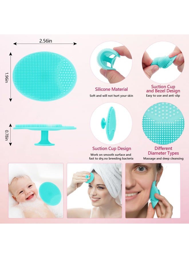 Yokilly Silicone Face Scrubber, 2pcs Exfoliating Lip Brush, 4pcs Cleansing Brush,2pcs Face Mask Brush Exfoliator Blackhead Skin Tool - Image 4