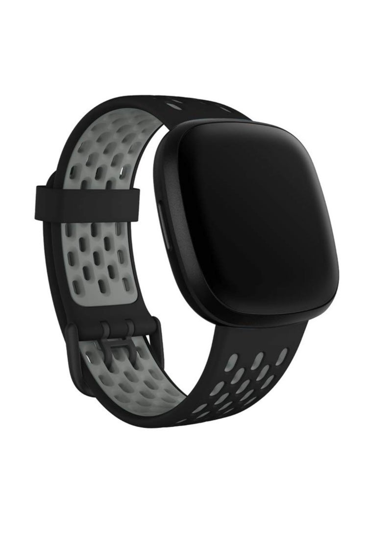 Excefore Replacement Bands, Sport Bands Compatible with Fitbit Versa 3, Soft Durable TPU Waterproof Wristbands Replacement Straps for Fitbit Sense 2/Sense/Versa 3&Versa 4 Women Men - Image 1