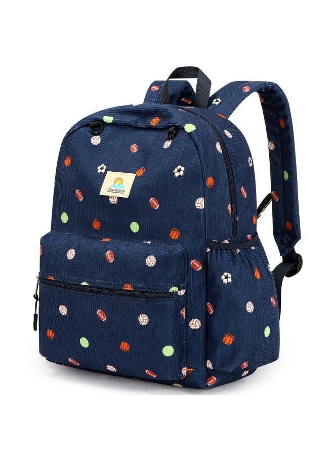 STEAMEDBUN Corduroy Toddler Backpack for Girls 2-4: Kids backpack for Boys Girls - Preschool Kindergarten Backpacks, Ball Corduroy, SMALL-15"H(fit folder), Travel Backpacks - Image 1