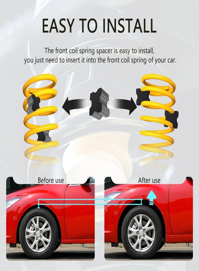 Stacool 4PCS Rubber Coil Spring Spacers,Heavy Duty Front Coil Spring Booster Kit for 1" to 1.5" Coil Spring Lift,Universal Rubber Lift Blocks Car Accessories for Most Cars Trucks SUVs (4PCS) - Image 5