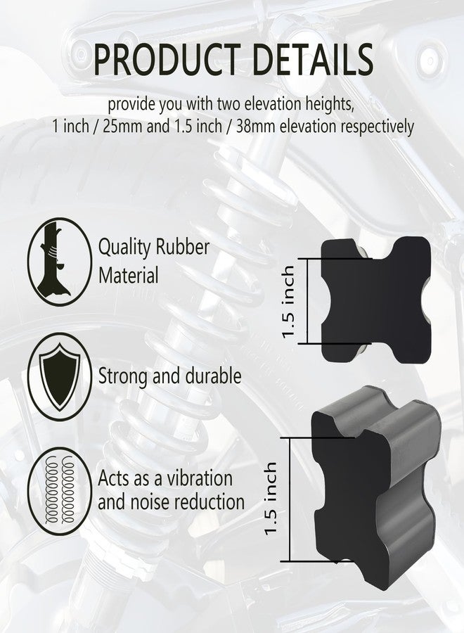 Stacool 4PCS Rubber Coil Spring Spacers,Heavy Duty Front Coil Spring Booster Kit for 1" to 1.5" Coil Spring Lift,Universal Rubber Lift Blocks Car Accessories for Most Cars Trucks SUVs (4PCS) - Image 3