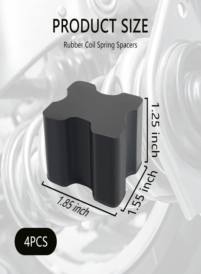 Stacool 4PCS Rubber Coil Spring Spacers,Heavy Duty Front Coil Spring Booster Kit for 1" to 1.5" Coil Spring Lift,Universal Rubber Lift Blocks Car Accessories for Most Cars Trucks SUVs (4PCS) - Image 2