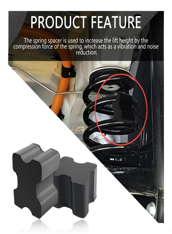 Stacool 4PCS Rubber Coil Spring Spacers,Heavy Duty Front Coil Spring Booster Kit for 1" to 1.5" Coil Spring Lift,Universal Rubber Lift Blocks Car Accessories for Most Cars Trucks SUVs (4PCS) - Image 4