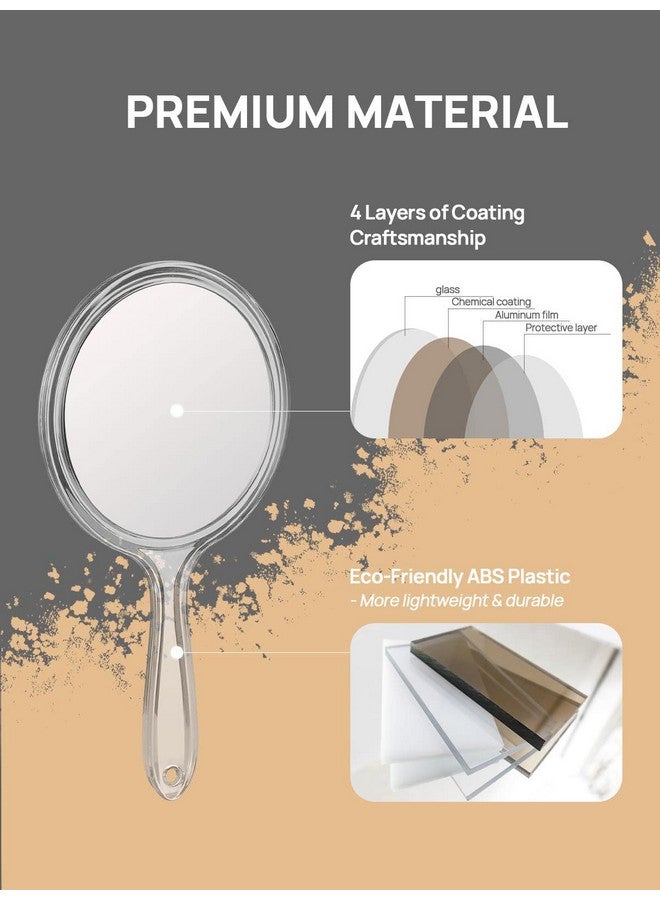OMIRO Hand Mirror Doublesided Handheld Mirror 1X3X Magnifying Mirror With Handle Pack Of 1 (Clear)  - Image 4
