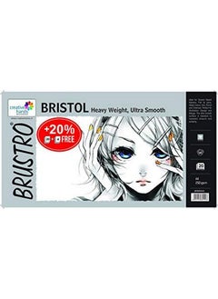BRUSTRO Brustro Ultra Smooth Bristol Sheets | A4, 250 GSM | Pack of 20 + 4 Sheets | Ideal for Solvent Based Markers,Acid Free,Watercolour, Ink, Airbrush, Charcoal, Illustration, Mechanical Drawing, Brochures.  - Image 3