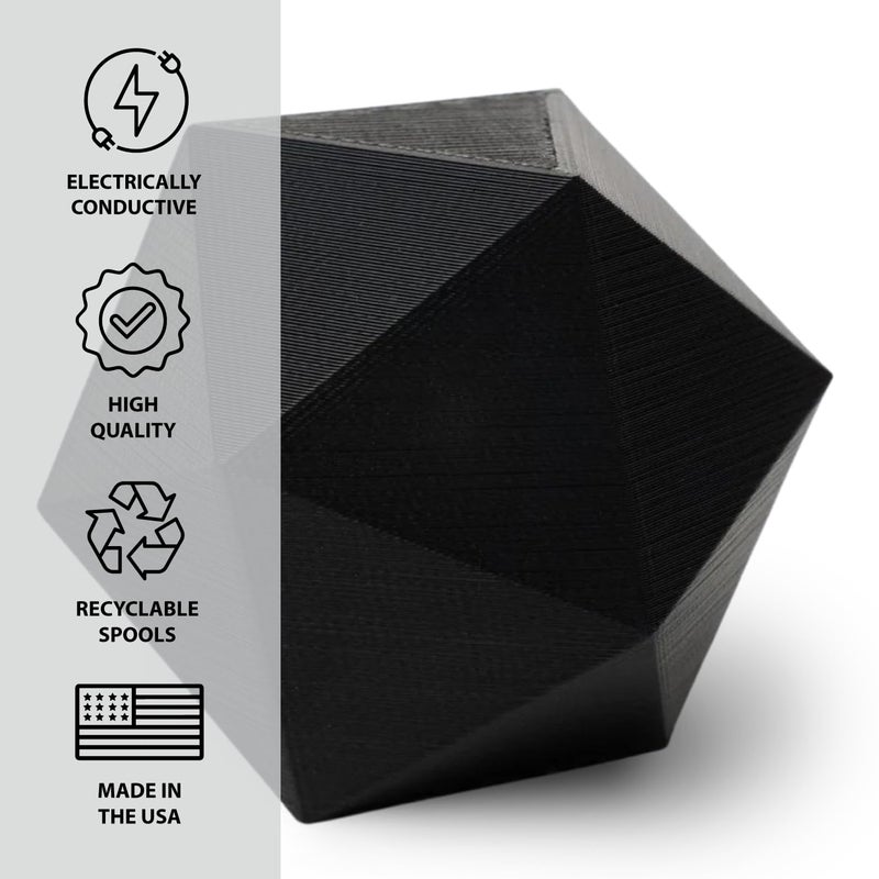 Proto-Pasta Protopasta Electrically Conductive Composite Black PLA 3D Printer Filament for Electrically Conductive 3D Prints | Easy Printing with Low Warp | 2.85mm Filament | 500g with Recyclable Cardboard Spool - Image 5