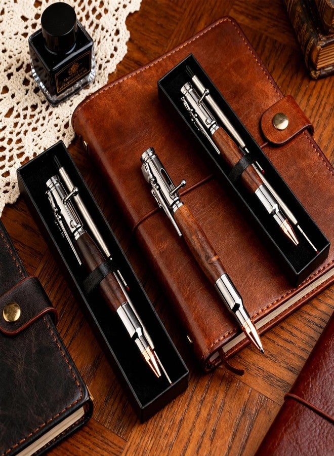 KOLLIEE 6 Set Bolt Bullet Pens for Men Bullet Pen with Gift Box and 12 Black Spare Ink Refills Bolt Action Pen for Husband,Father,Boyfriend,Grandfather,Brothers - Image 3