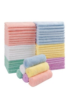 HOMEXCEL HOMEXCEL Baby Washcloths 50 Pack, Microfiber Coral Fleece Baby Bath Face Towel 7 x 9 Inch Extra Absorbent and Soft Burp Cloth and Wash Cloths for Newborn,Infants and Toddlers, Gentle On Sensitive Skin  - Image 1