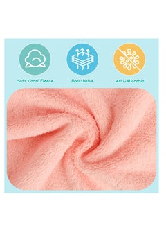 HOMEXCEL HOMEXCEL Baby Washcloths 50 Pack, Microfiber Coral Fleece Baby Bath Face Towel 7 x 9 Inch Extra Absorbent and Soft Burp Cloth and Wash Cloths for Newborn,Infants and Toddlers, Gentle On Sensitive Skin  - Image 2