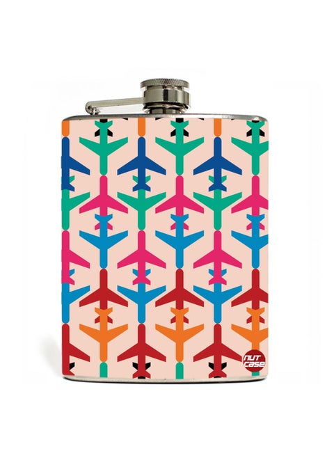 Designer Hip Flask 7 Oz Nutcase Flight