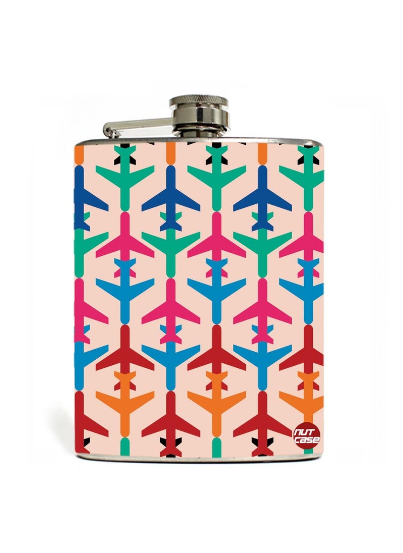 Nutcase Designer Hip Flask 7 Oz Nutcase Flight 