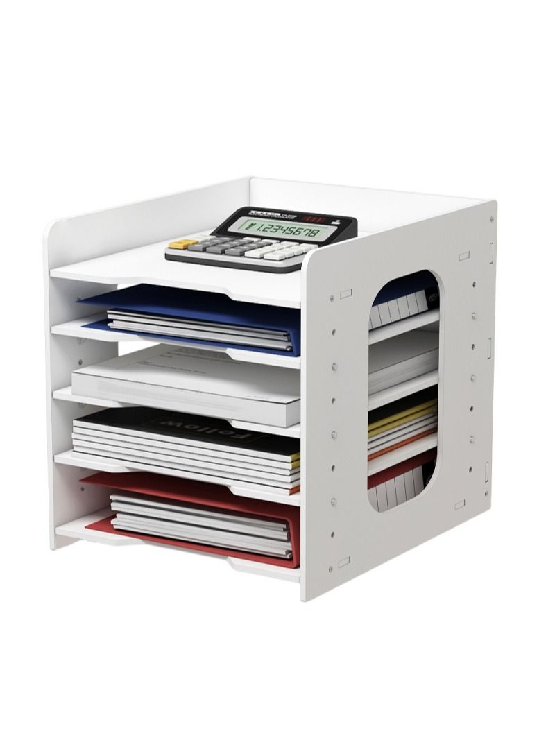 Kidle 5-Tier File Holder Office Desk Organizer Letter Tray A4 Paper Holder Document Storage Rack For Home Office School  - Image 1