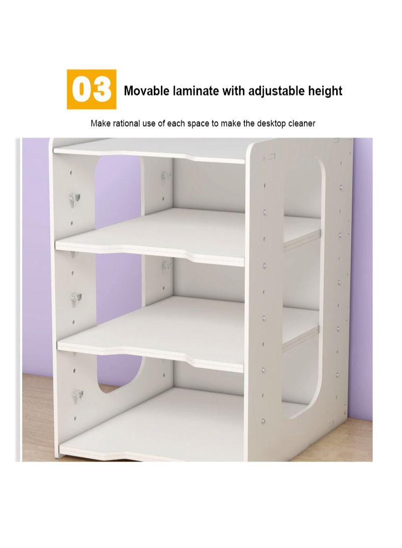 Kidle 5-Tier File Holder Office Desk Organizer Letter Tray A4 Paper Holder Document Storage Rack For Home Office School  - Image 5
