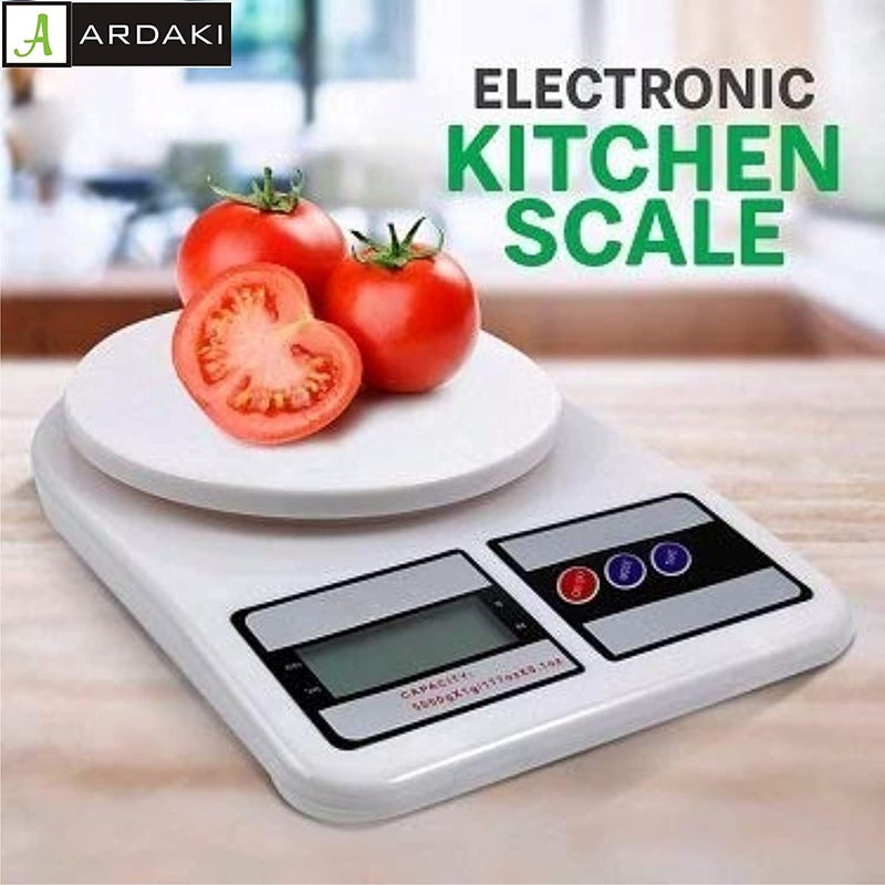 ARDAKI Kitchen Scale Digital Kitchen Weighing Machine Multipurpose Electronic Weight Scale with Backlit LCD Display for Measuring Food Cake Vegetable Fruit Weighing Scale 1gm to 10kg Electronic - Image 5