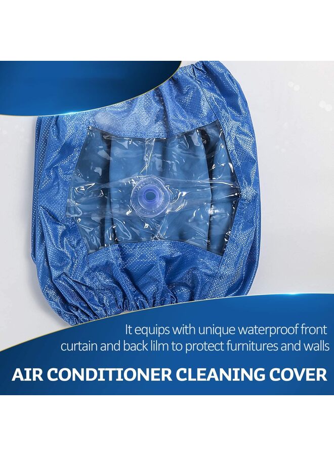 Split Air Conditioning Cleaning Waterproof Cover Bag with Drain Outlet and Two Sides Support Plates Dust Washing Clean Protector Bag Wall Mounted AC/L - Image 4