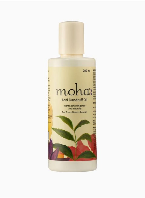 moha: Anti Dandruff Oil With Benefits Of Tea Tree Oil Neem Oil Hibiscus OIl Rosemary Oil Hair Oil For Men and Women for All Hair Types 200 ML