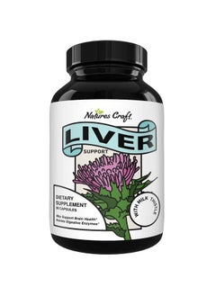Natures Craft Liver Cleanse Detox & Repair Formula - Herbal Liver Support Supplement with Milk Thistle Dandelion Root Turmeric and Artichoke Extract for Liver Health - Silymarin Milk Thistle Liver Detox 90 Capsules  - Image 1