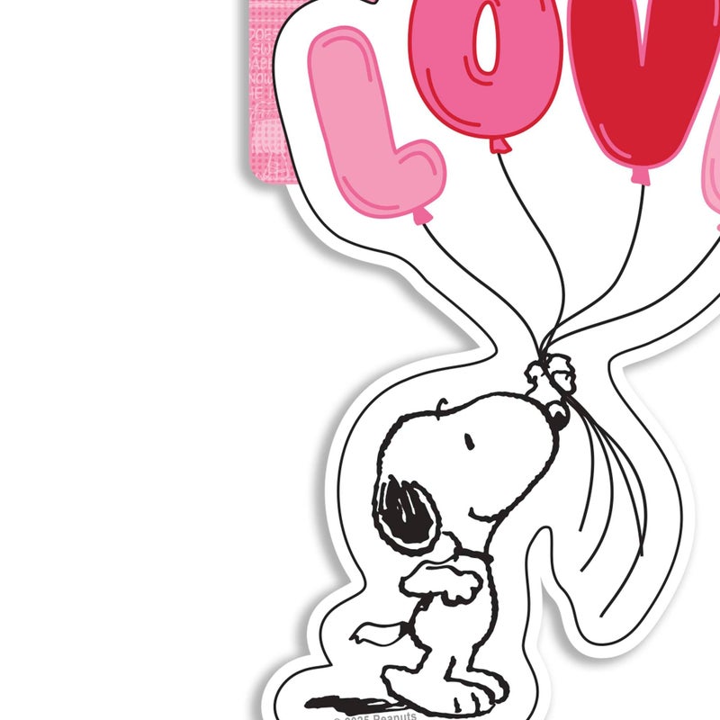 Open Road Brands Peanuts Snoopy Love Balloon Adhesive Vinyl Decal - Adorable Peanuts Sticker for Laptops, Water Bottles or Valentine's Day - Image 4