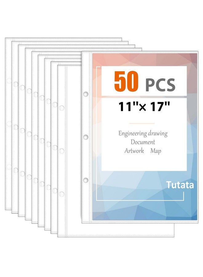 توتاتا واقي صفحات للورق مقاس 11×17، عبوة من 50 واقيًا للورق بحجم التابلويد، وأكمام ملف مقاس 11×17 - Image 1