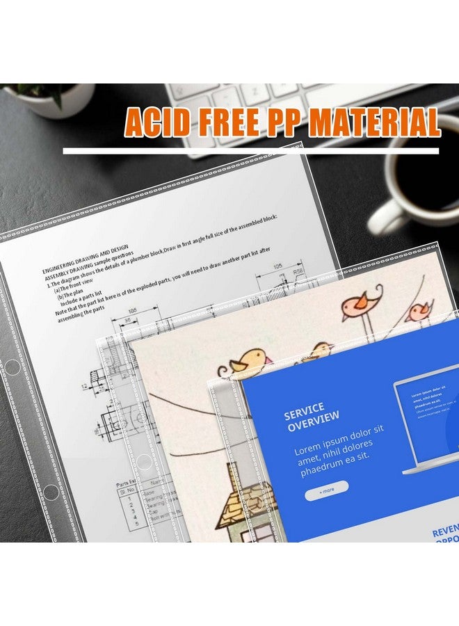 توتاتا واقي صفحات للورق مقاس 11×17، عبوة من 50 واقيًا للورق بحجم التابلويد، وأكمام ملف مقاس 11×17 - Image 3