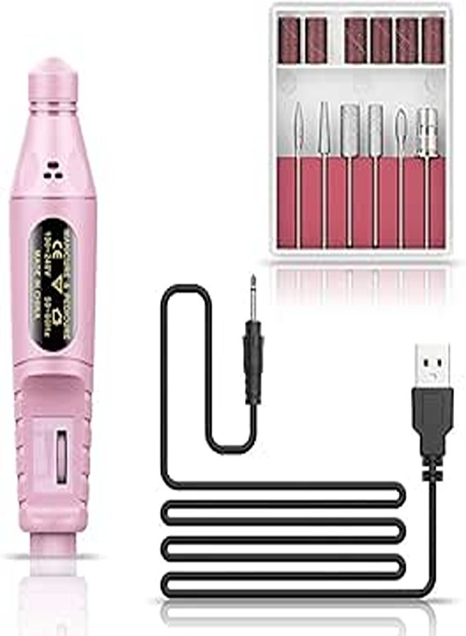 Portable Electric Nail Drill - Professional Efile Electrical Professional Nail File Kit for Acrylic, Gel Nails, Manicure Pedicure Polishing Shape Tools Design for Home Salon Use